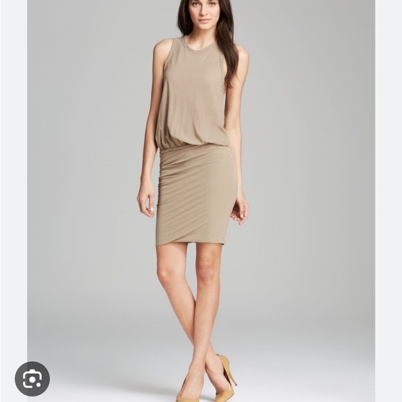 James Perse Dresses & Skirts - Standard James Perse Racerback Blouson Dress in Natural